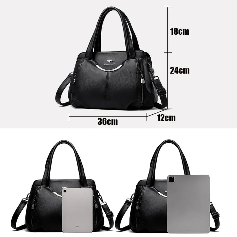 High Quality Soft Leather Tote Bag Luxury Designer Crossbody Bags for Women 2024 Purses Handbags Ladies Shoulder Messenger Bags