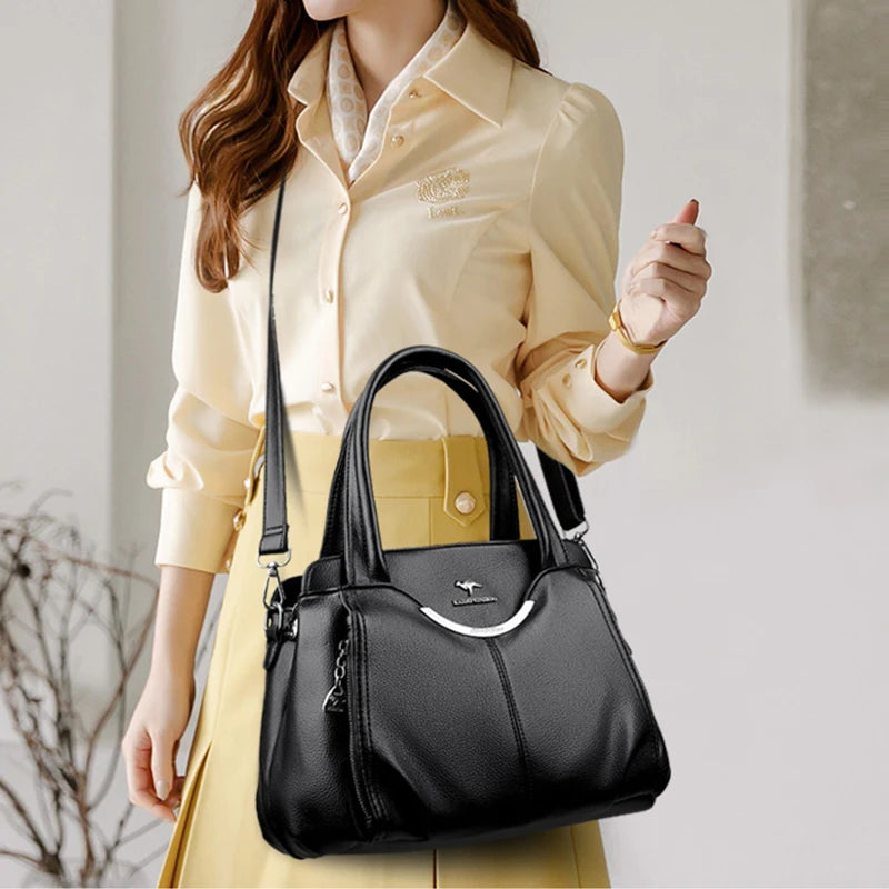 High Quality Soft Leather Tote Bag Luxury Designer Crossbody Bags for Women 2024 Purses Handbags Ladies Shoulder Messenger Bags