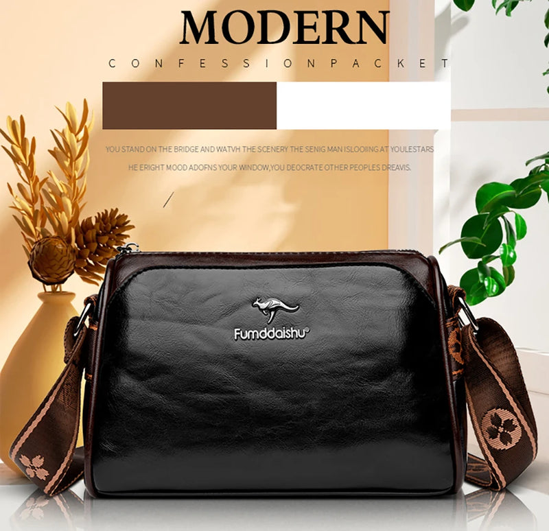 New Genuine High Quality Soft Leather Luxury Purses Crossbody Bag Designer Brand Ladies Shoulder Crossbody Bags 2024 Sac A Main