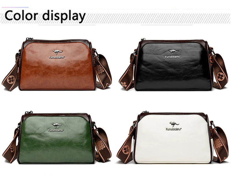 New Genuine High Quality Soft Leather Luxury Purses Crossbody Bag Designer Brand Ladies Shoulder Crossbody Bags 2024 Sac A Main